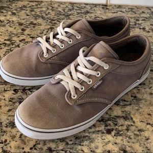 Distressed Grey Vans Size 8 Womens